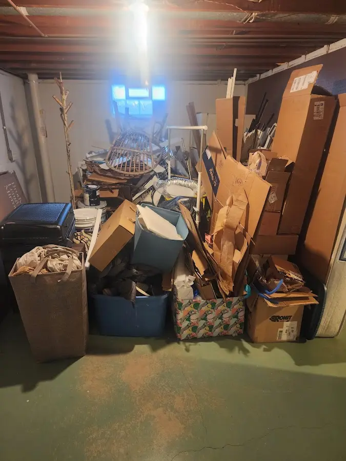 Roll-off dumpster container at job site for 8 Yard Dumpster Rental in Montevideo